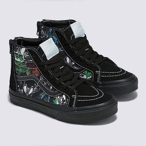VANS - Boy - Disney Villains SK8-Hi Sneakers - Black Size 13.5
